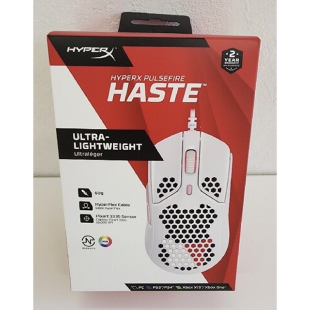 HyperX ゲーミングマウス 白 Pulsefire Haste ゲーマー向け