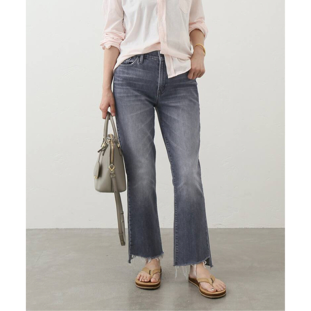 DEUXIEME CLASSE - MOTHER GREY INSIDER CROP マザーデニムパンツ26