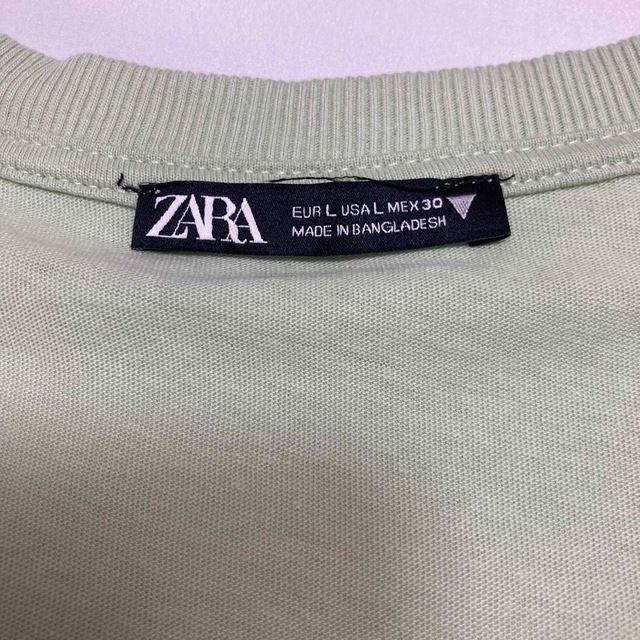 ZARA(ザラ)のZARA ザラ Tシャツ レディース ピスタチオカラー コットン 春夏 オシャレ レディースのトップス(Tシャツ(半袖/袖なし))の商品写真