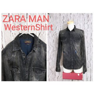 ザラ(ZARA)のZARA ウエスタンシャツ ザラ デニムシャツ デニムウエスタン Small(シャツ)