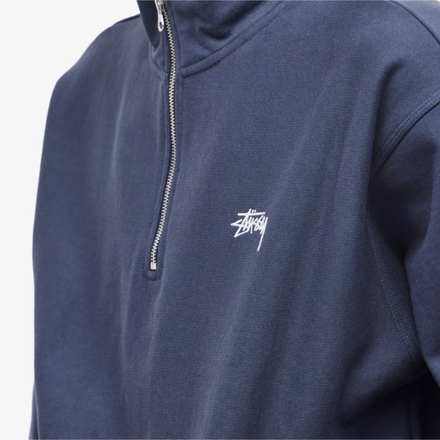 STUSSY - Stussy ハーフジップ モックネック ネイビー Mサイズの通販 ...