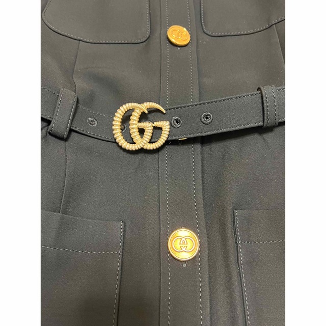 Gucci(グッチ)のグッチ ノースリーブ ドレス ワンピース ダブルGG ブラック イタリア製38 メンズのトップス(ベスト)の商品写真