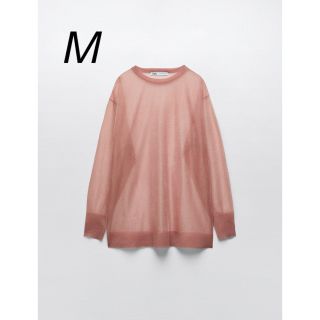 ザラ(ZARA)のZARA セミシースルー ニット トップス M(シャツ/ブラウス(長袖/七分))