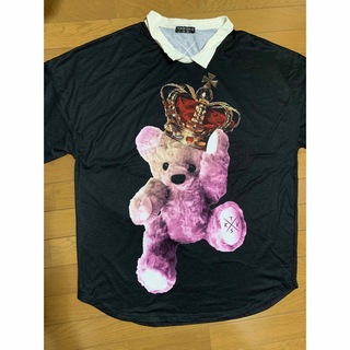 トラヴァストーキョー(TRAVAS TOKYO)のtravas tokyo くま　襟付き　Tシャツ(Tシャツ/カットソー(半袖/袖なし))
