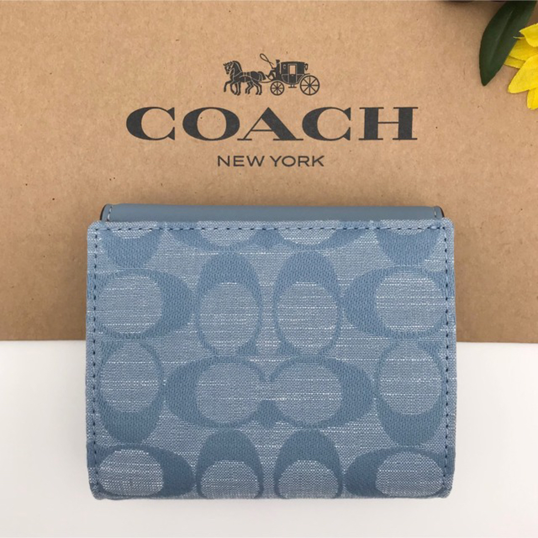 COACH ☆大人気☆ スモールモーガンウォレット シグネチャー デニム 新品-