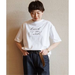 ジャーナルスタンダード(JOURNAL STANDARD)のジャーナルスタンダードラックス☆プリントT knock on wood（WHT）(Tシャツ(半袖/袖なし))