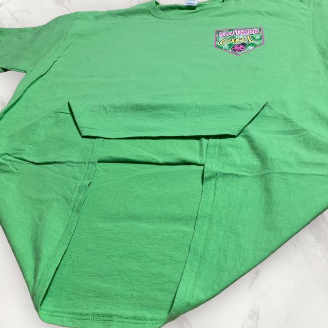 GWM JERZEES 古着   黄緑 カラフル　てんとう虫　JOY Tシャツ メンズのトップス(Tシャツ/カットソー(半袖/袖なし))の商品写真