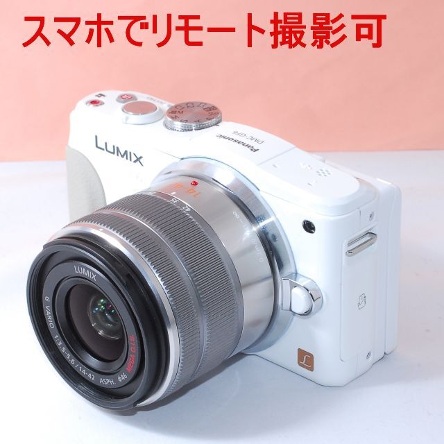 スマホ/家電/カメラ予備電池・レンズフード付★Wi-Fi＆かんたん自撮り★LUMIX GF6