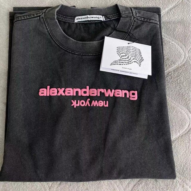 Alexander Wang - Alexanderwang アレキサンダーワン ピンクロゴ半袖T 