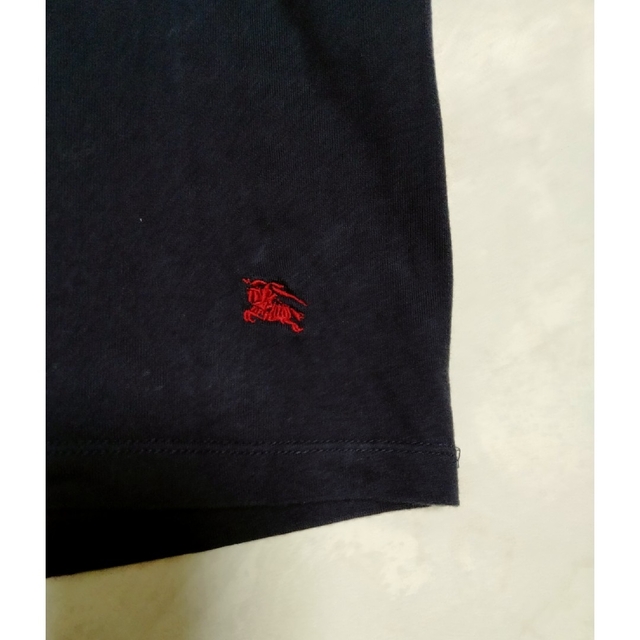 BURBERRY BLACK LABEL(バーバリーブラックレーベル)のBURBERRYBLACKLABELメンズＶネック濃紺サイズ２Ｍ メンズのトップス(Tシャツ/カットソー(半袖/袖なし))の商品写真