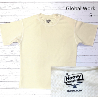 グローバルワーク(GLOBAL WORK)の値下げ！【Global Work】グローバルワーク　ヘビーワッフルTシャツ　s(Tシャツ/カットソー(半袖/袖なし))