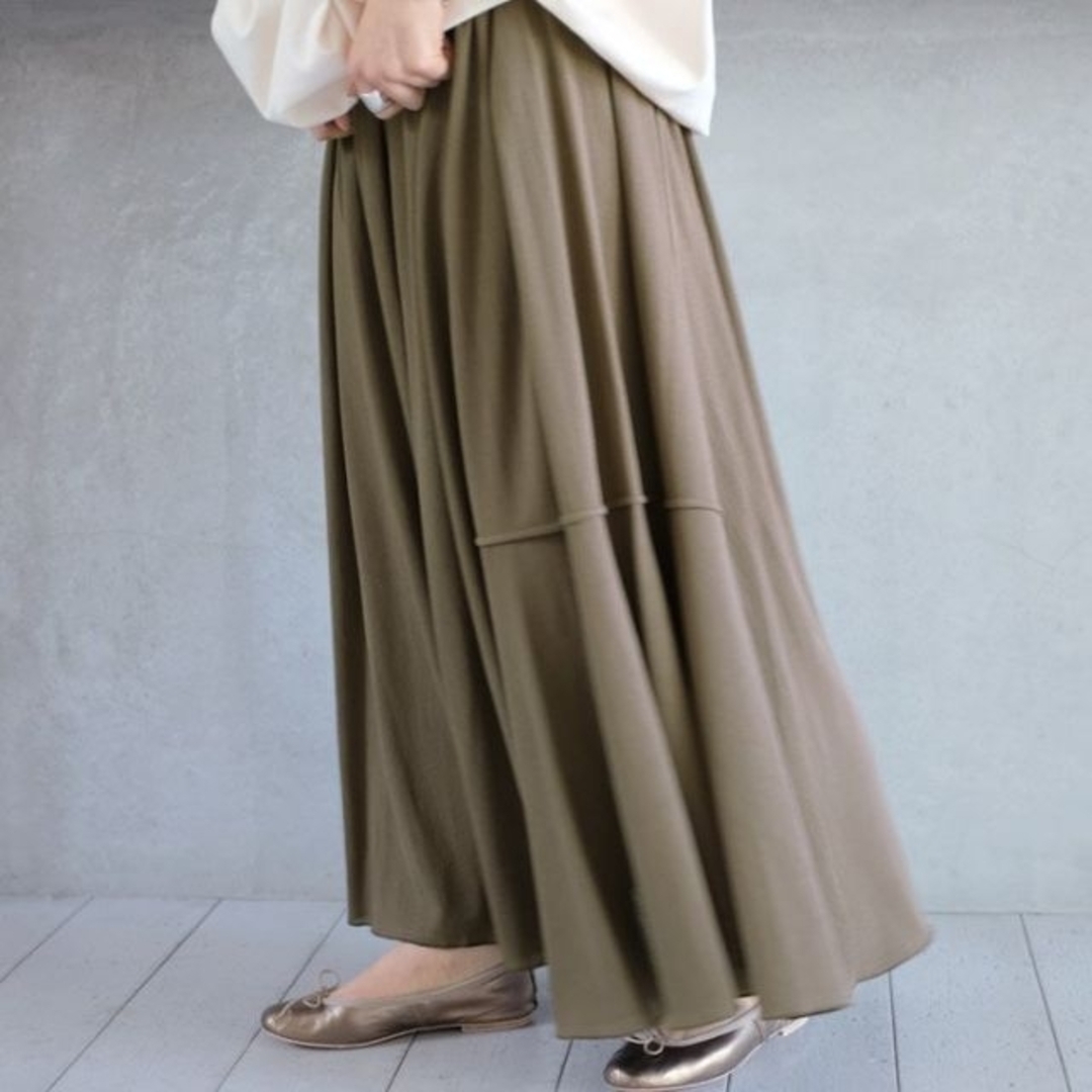 ATON(エイトン)の新品　ATON エイトン　FRESCA ギャザースカート　01 レディースのスカート(ロングスカート)の商品写真