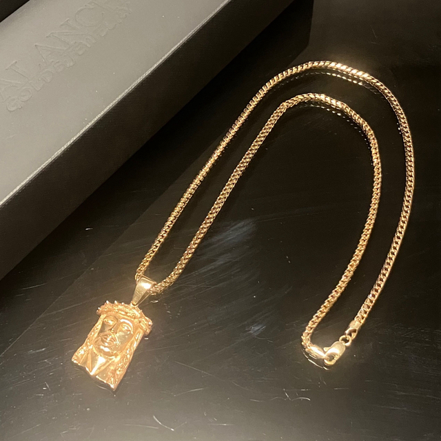 AVALANCHE 10KYG フランクリンネックレス\u0026ジーザスヘッドセット