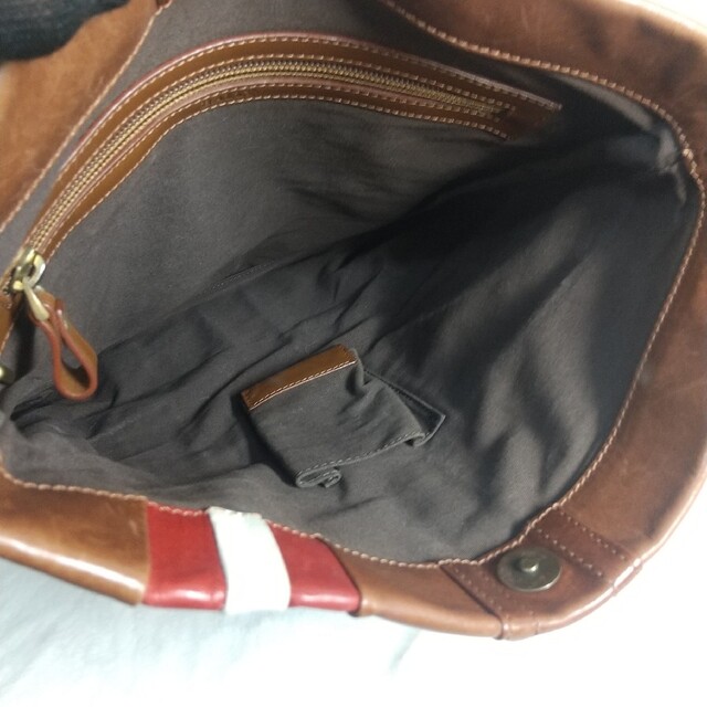 ✨良品✨❤️BALLY❤️バリー ストライプ オールレザー ショルダーバッグ-