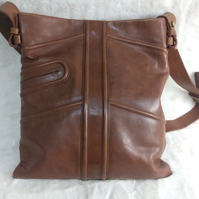 ✨良品✨❤️BALLY❤️バリー ストライプ オールレザー ショルダーバッグ-