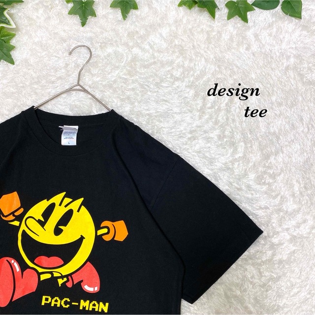 Tシャツ　パックマン　pac-man 　キャラクター　激レア　デカロゴ