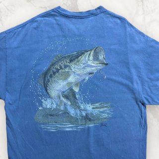 GUL ALAGNEW 青　水 アラグニュー　魚　バス　釣り　ポケット Tシャツ(Tシャツ/カットソー(半袖/袖なし))