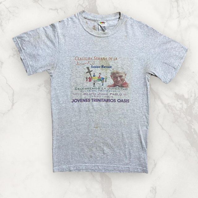 GUI FRUIT 古着   グレー オアシス　追悼　死亡 Tシャツ メンズのトップス(Tシャツ/カットソー(半袖/袖なし))の商品写真