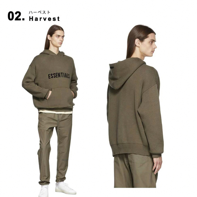 確実正規 ESSENTIALS fear of god ニットパーカー　L