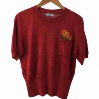 イヴサンローラン(Yves Saint Laurent)のイヴ・サンローラン　vintage ニットシャツ(Tシャツ(半袖/袖なし))