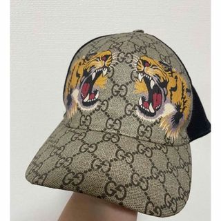 グッチ(Gucci)の【7様専用】GUCCI 虎 タイガー GGスプリーム キャップ帽 美品(キャップ)