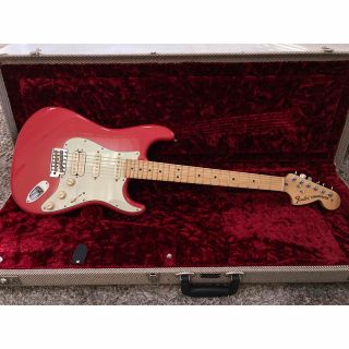 フェンダー(Fender)のFender USA HSS 限定 Fiesta Red　美品(エレキギター)