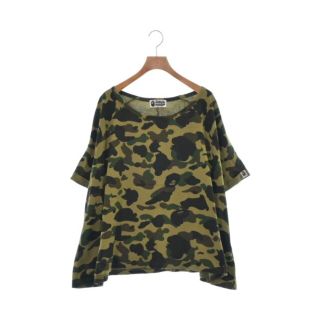 アベイシングエイプ(A BATHING APE)のA BATHING APE Tシャツ・カットソー F カーキx黒x茶等(総柄) 【古着】【中古】(カットソー(半袖/袖なし))