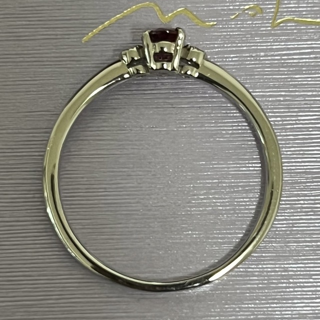 Pt950 非加熱ピジョンブラッドルビー　ダイヤモンド　リング　#12 レディースのアクセサリー(リング(指輪))の商品写真