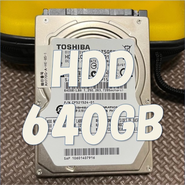 【正常動作確認済】東芝　HDD　640ＧＢ　SATA TOSHIBA スマホ/家電/カメラのPC/タブレット(PCパーツ)の商品写真