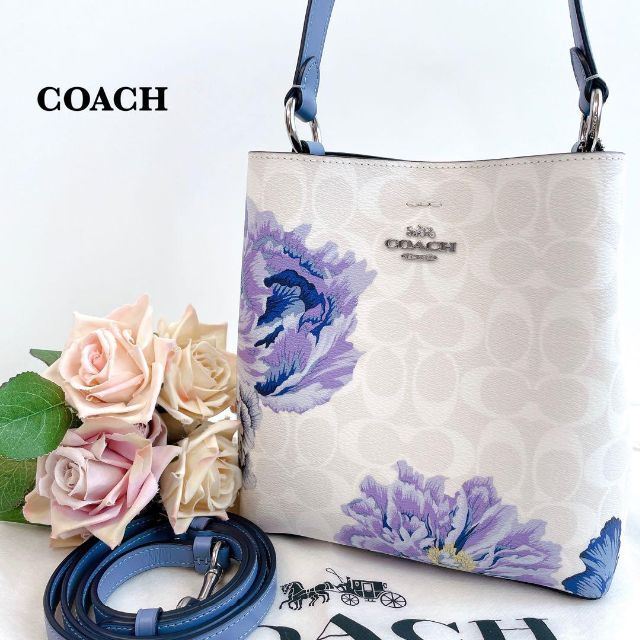 【COACH】希少＊スモールタウンバケットバッグ カフェファセット ...