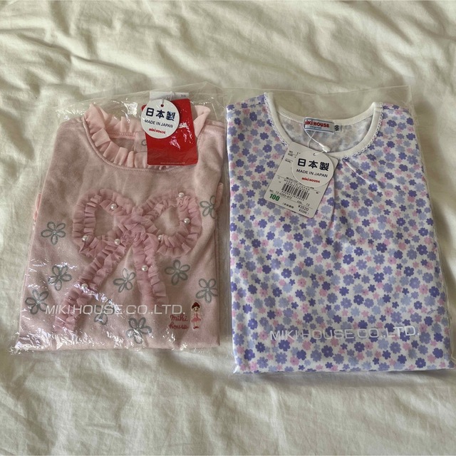 ミキハウス　女の子　長袖Tシャツ　100 リーナちゃん　花柄 | フリマアプリ ラクマ