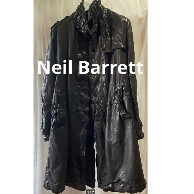 Neil Barrett　ニールバレット　イタリア製　レザーロングコート　正規品