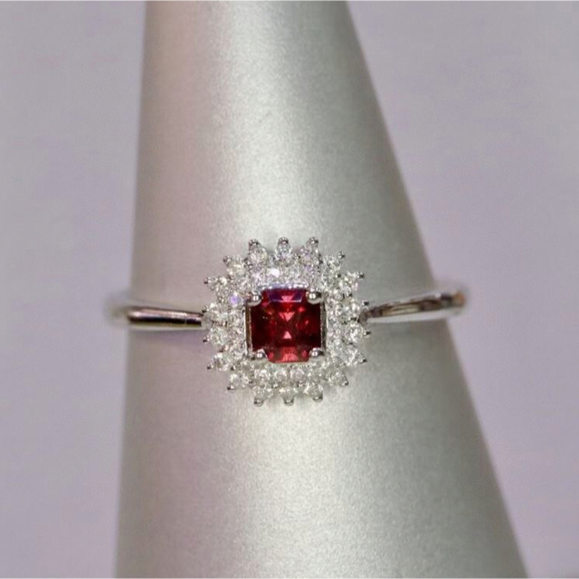 天然 ルビー ダイヤモンド リング 0.32ct k18 f5