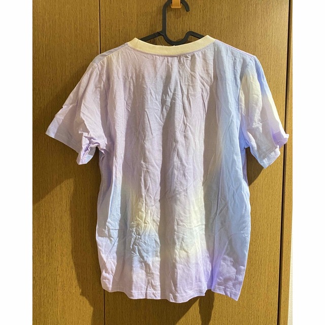 ミッキーマウス　レトロロゴ　レディース　Tシャツ　Mサイズ　淡紫 レディースのトップス(Tシャツ(半袖/袖なし))の商品写真