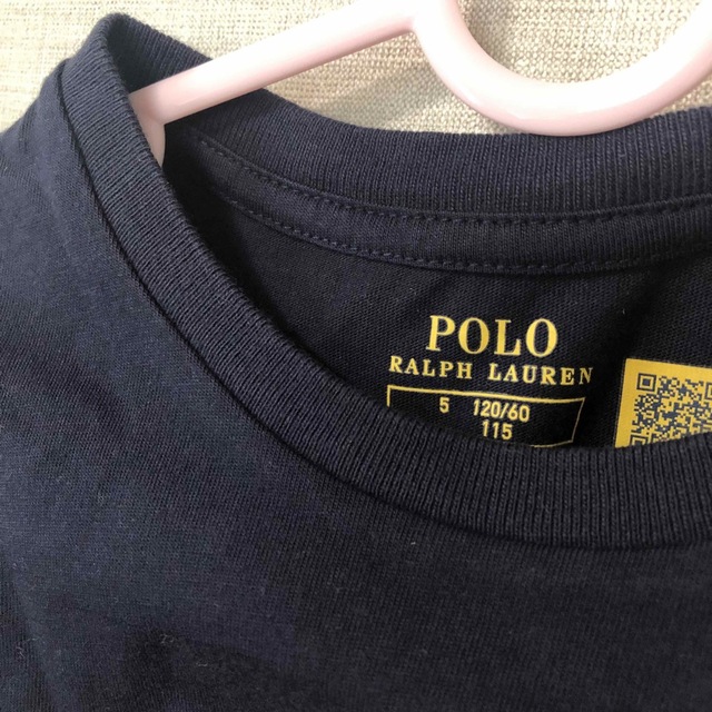 POLO RALPH LAUREN(ポロラルフローレン)の新作◇ラルフローレン ポロベアコットンTシャツドレス 5/115 ネイビー キッズ/ベビー/マタニティのキッズ服女の子用(90cm~)(ワンピース)の商品写真