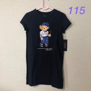 ポロラルフローレン(POLO RALPH LAUREN)の新作◇ラルフローレン ポロベアコットンTシャツドレス 5/115 ネイビー(ワンピース)