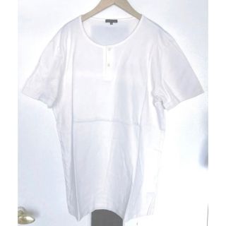 セオリー(theory)の≪XLサイズ≫【送料込み2,000円】セオリー　ホワイト　丸首　カットソー(Tシャツ(半袖/袖なし))