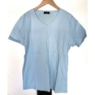 セオリー(theory)の≪Lサイズ≫【送料込み2,000円】セオリー　薄水色　Vネック　半袖Tシャツ(カットソー(半袖/袖なし))