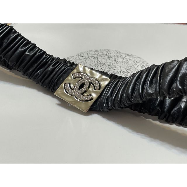 CHANEL シャネル ゴムベルト ベルト ココマーク ゴールド ブラック 黒 CHANEL シャネル ゴムベルト ベルト ココマーク ゴールド ブラック 黒