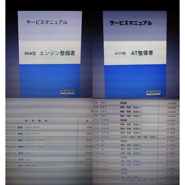 スズキ(スズキ)のスズキ SUZUKI K6Aエンジン整備書 サービスマニュアル 自動車/バイクの自動車(カタログ/マニュアル)の商品写真