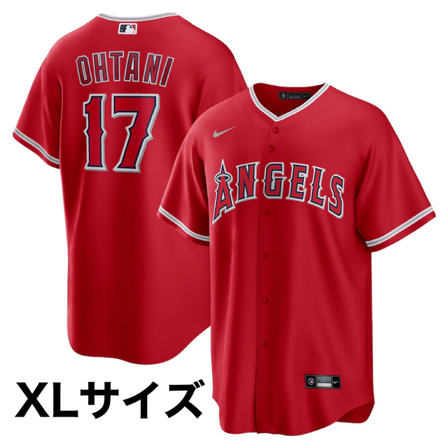 大谷翔平 ロサンゼルス エンゼルス レプリカユニフォーム ナイキ XL 赤 17