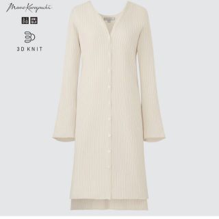 ユニクロ(UNIQLO)のまり様専用　　マメクロゴウチ3Dリブロングカーディガン(カーディガン)