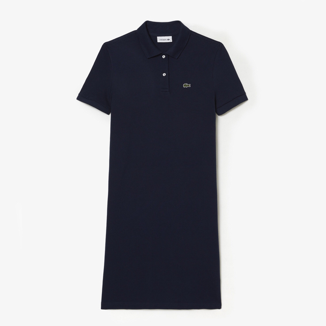 【LACOSTE】ラコステ ベーシックポロドレス ネイビー Lサイズ