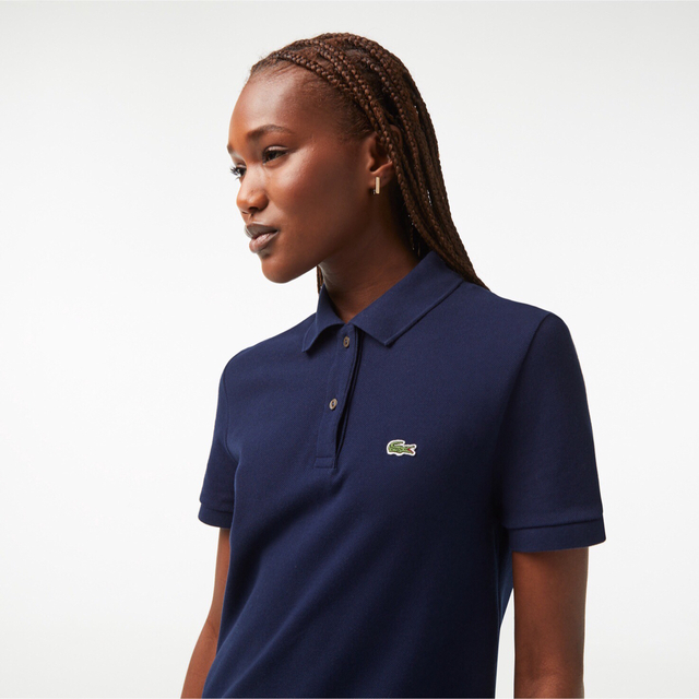 LACOSTE - 【LACOSTE】ラコステ ベーシックポロドレス ネイビー L