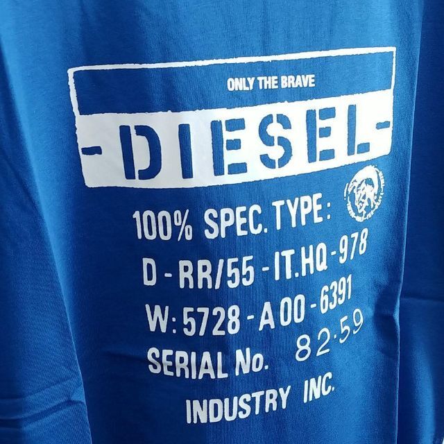 新品 L ディーゼル Diesel ロゴ Tシャツ ブランド S1 青