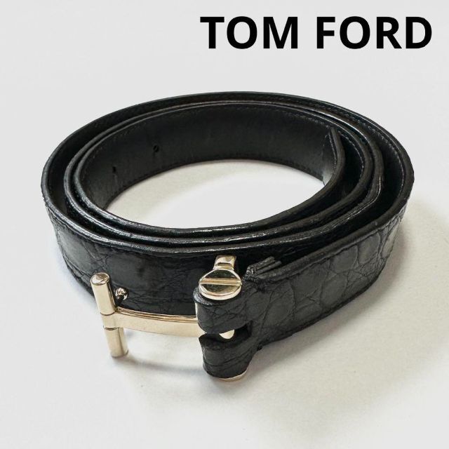 TOM FORD トムフォード クロコ 本革 ベルト クロコダイル