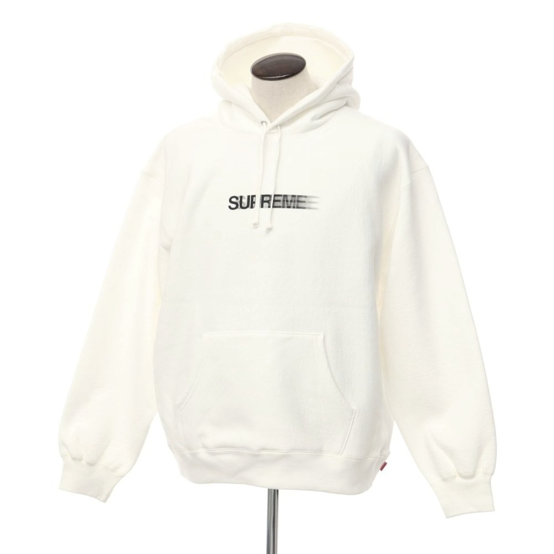 シュプリーム Supreme 2023年春夏 Motion Logo Hooded Sweatshirt 裏起毛 スウェットパーカー ホワイト【サイズXL】【メンズ】