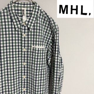 エムエイチエル(MHL.)のMHL 長袖　チェックシャツ　Sサイズ　エムエイチエル　マーガレットハウエル(シャツ)