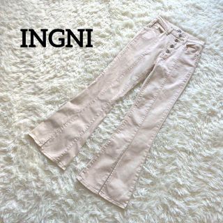 イング(INGNI)のINGNI イング　デニム　パンツ　無地　アイボリー(カジュアルパンツ)