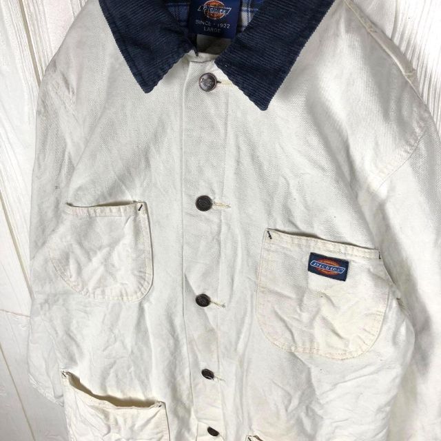Dickies - 白デニム☆ディッキーズ Dickies カバーオール ブルゾン Dickies - 白デニム☆ディッキーズ Dickies カバーオール ブルゾン